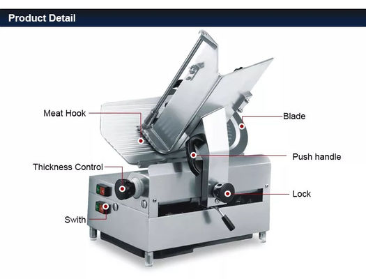 550W Meat Cutter Machine Table Top Automatic Frozen Meat Slicer Cutting Machine